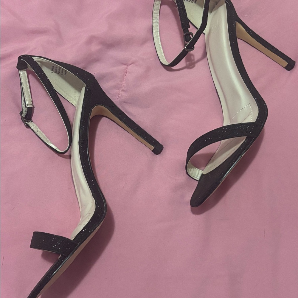 David’s Bridal Studio Black Strappy Heels
